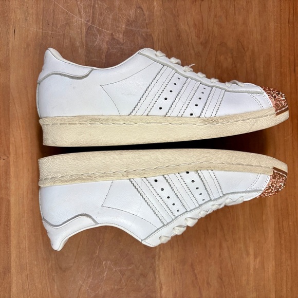 Adidas Superstar 80s 3D Metal Rose Gold Toe Trainer Sneakers, Womens size 7.5 - Picture 10 of 12